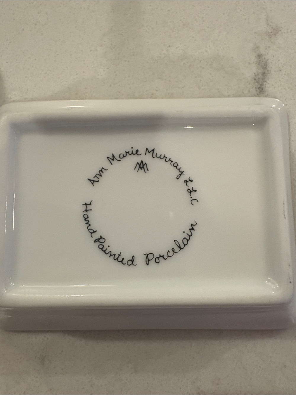 Hand Painted Porcelain Jewelry Dish - Picture 2 of 3